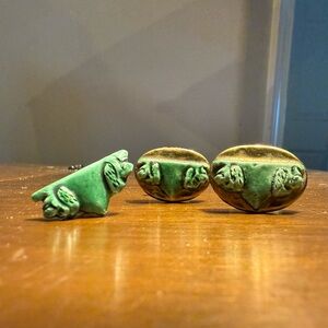 Vintage cuff links and tie pin